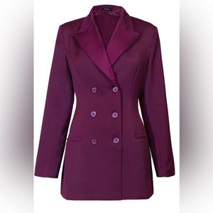 BNWT Hanifa Blaire Blazer in Plum - Size 1XL (WITH DUST BAG)